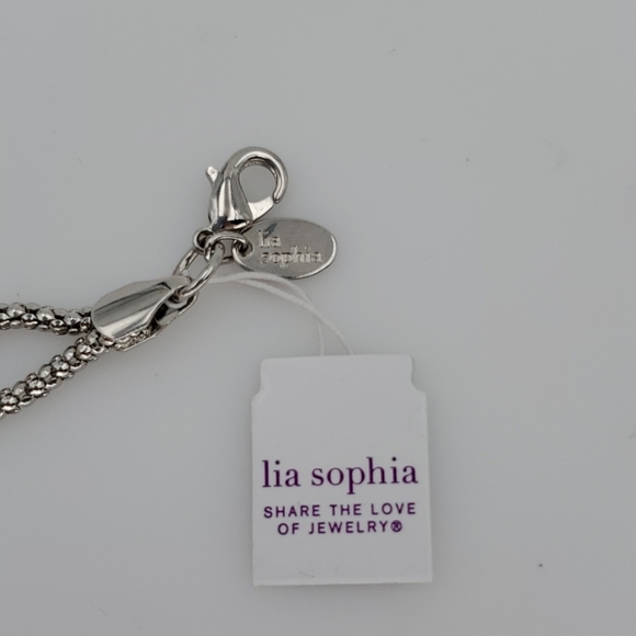 Lia Sophia Silver Tone Multi Strand Necklace - Picture 5 of 7